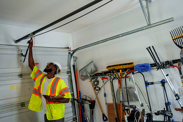 Professional Garage Door technician working in East Rancho Dominguez, CA